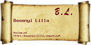 Besenyi Lilla névjegykártya